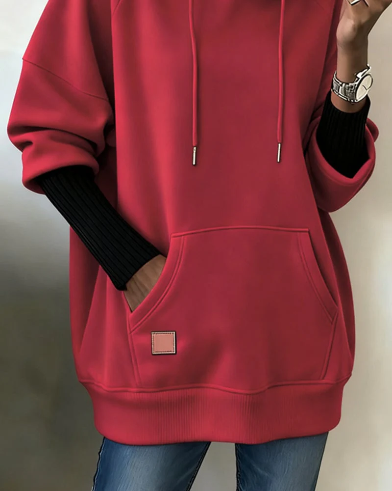 Loose Casual Hooded Sweatshirt - Image 4