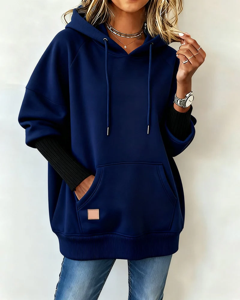Loose Casual Hooded Sweatshirt - Image 5