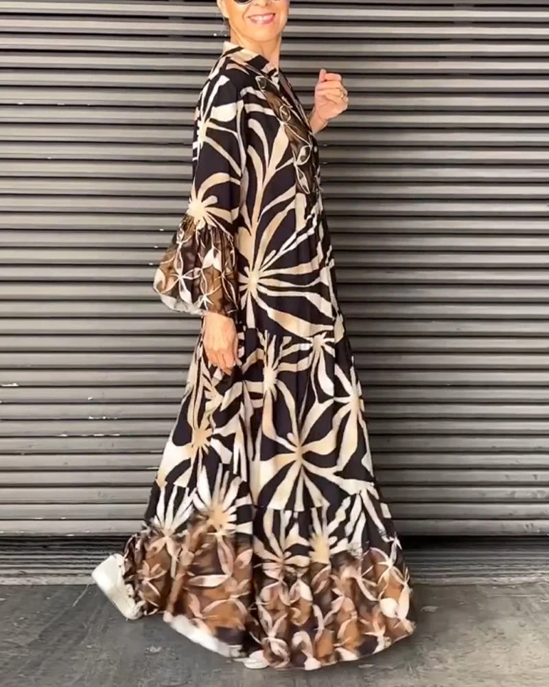 Loose Printed Vacation Dress - Image 13