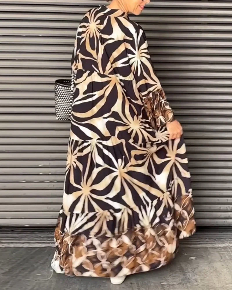Loose Printed Vacation Dress - Image 35