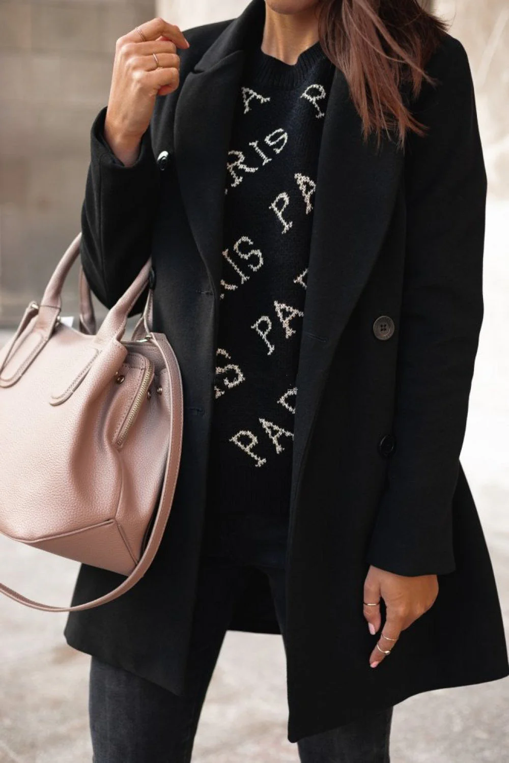 Women's Stylish Wool Blend Coat - Image 14
