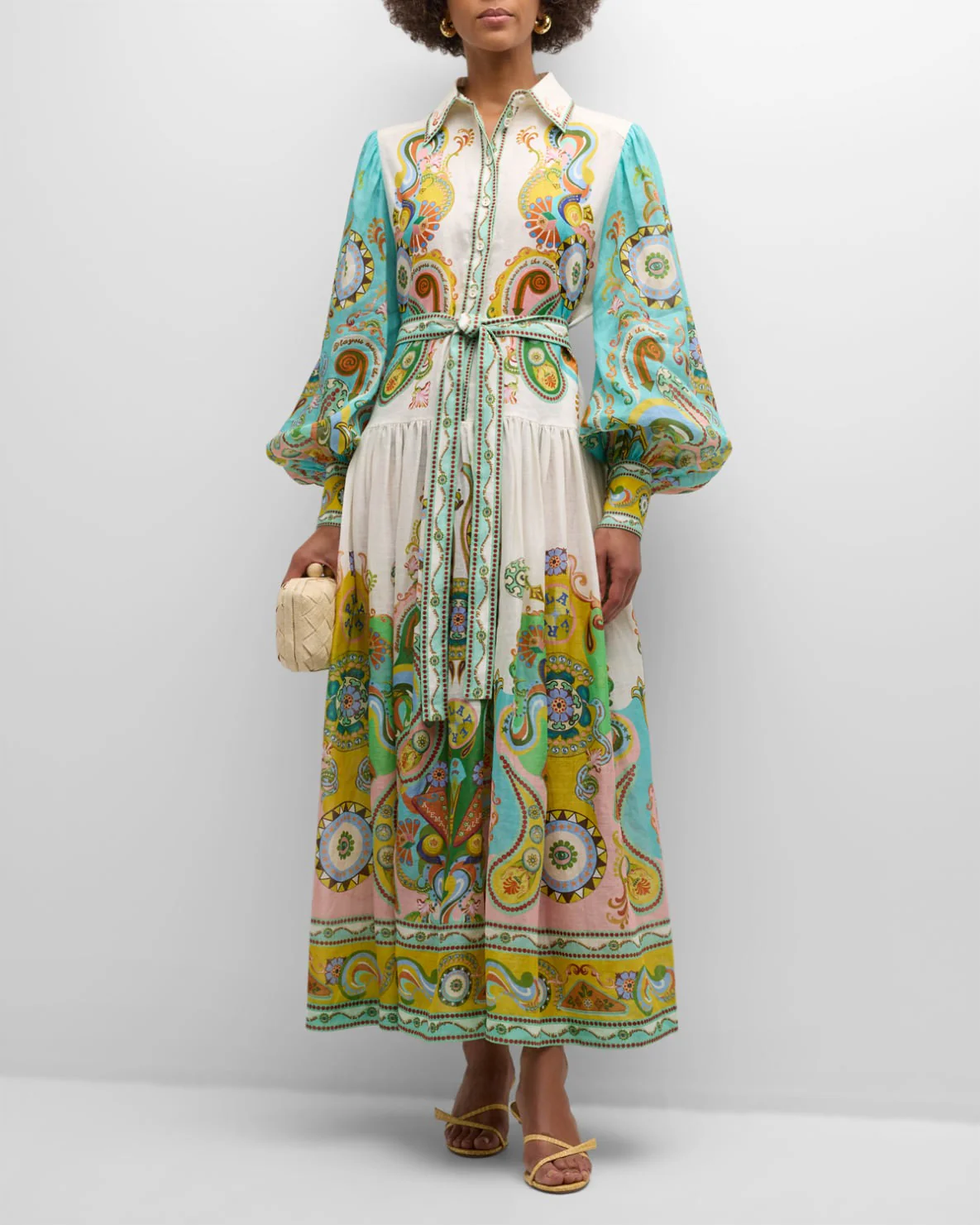 Luxe Balloon Sleeve Maxi Dress - Image 2