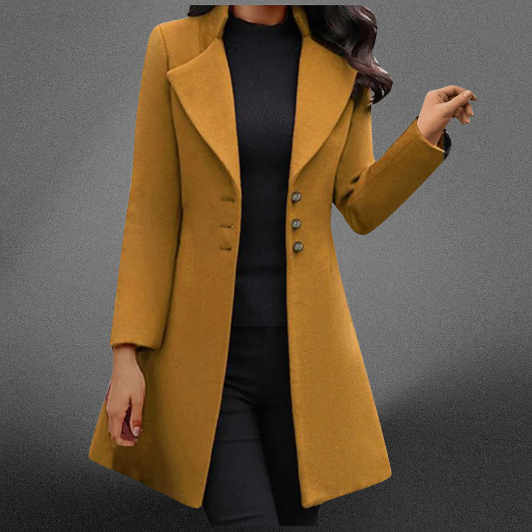Luxurious Italian Wool Long Sleeve Coat - Image 6