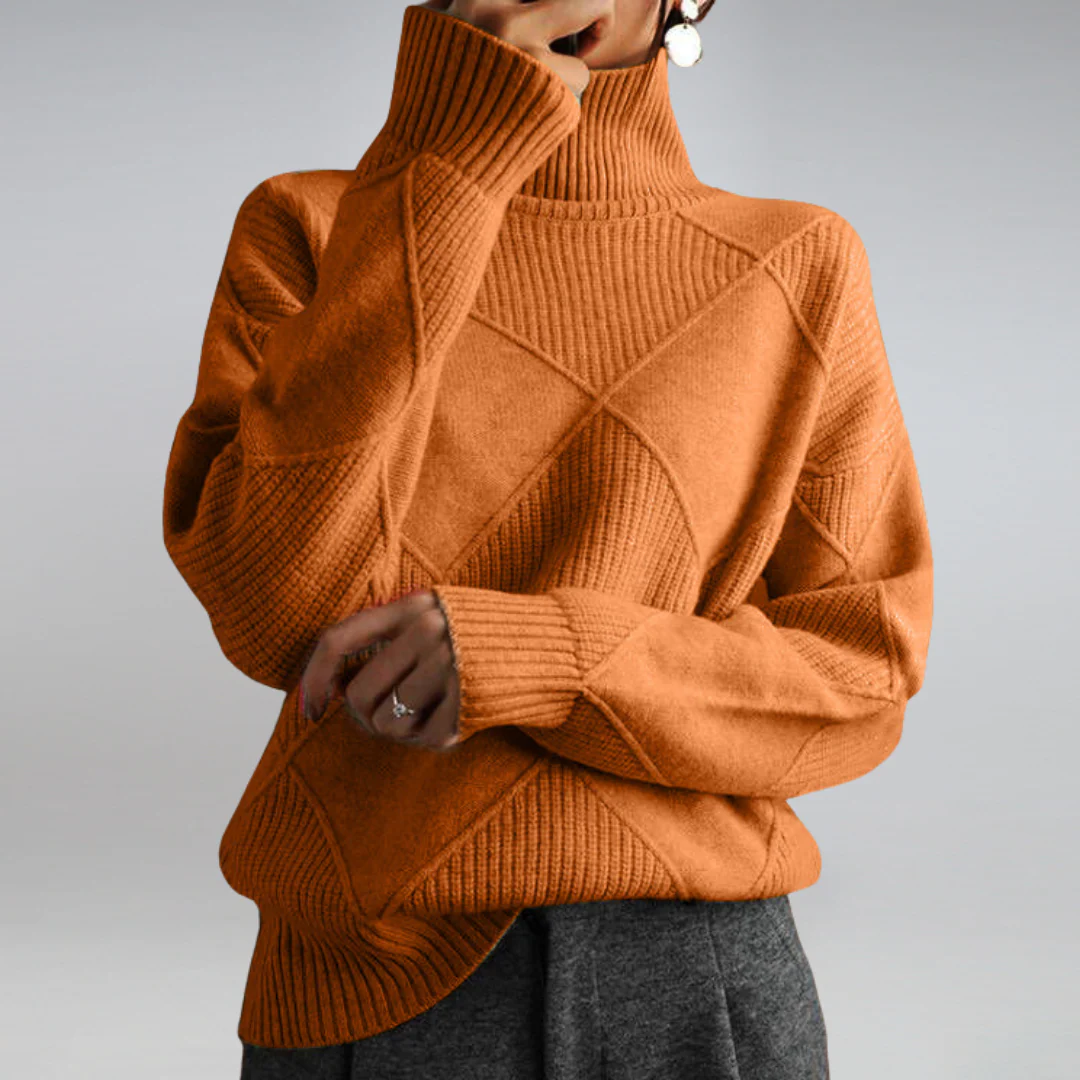 Mary Cozy Turtleneck Knit Sweater - Image 10