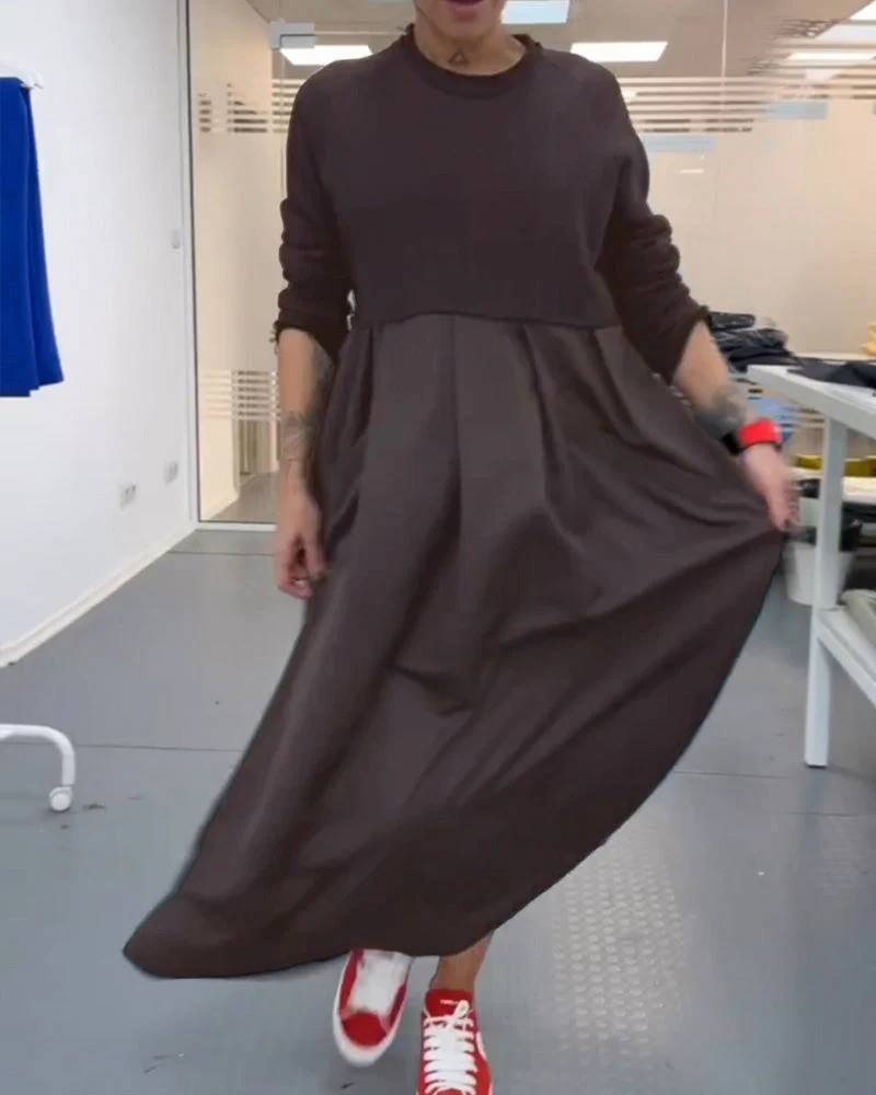 Maxi Solid Color Casual Dress - Image 14
