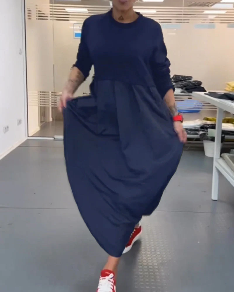 Maxi Solid Color Casual Dress - Image 15