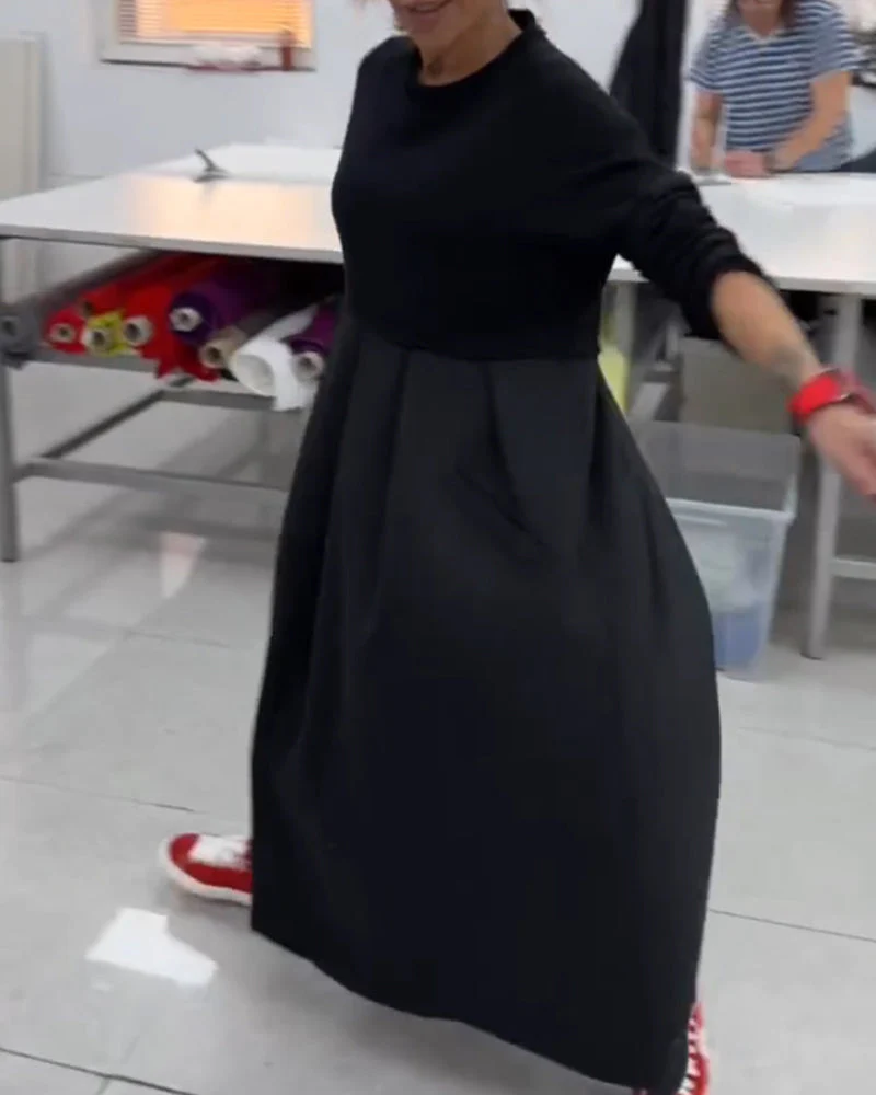 Maxi Solid Color Casual Dress - Image 9