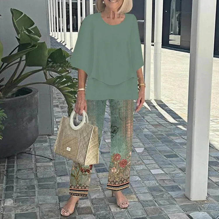 Mid-Sleeve Set Two-Piece - Image 22