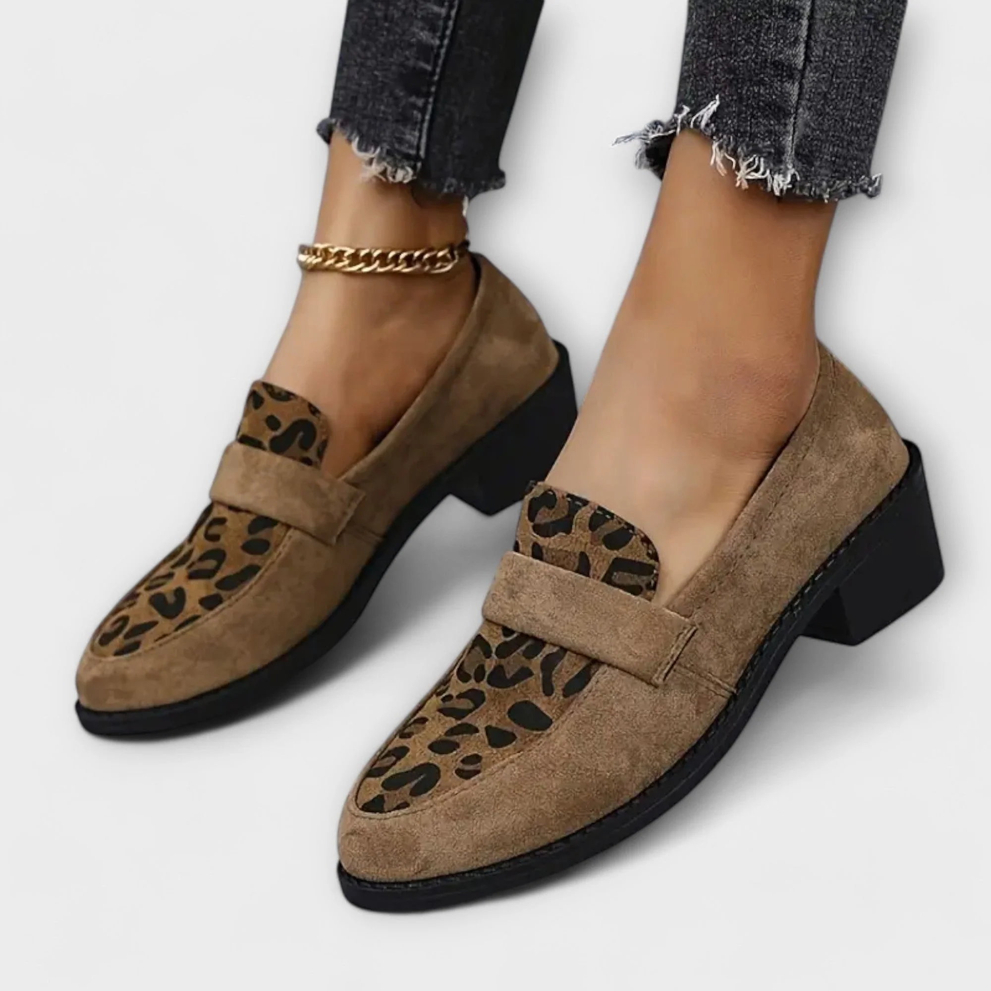 Modern Leopard Look Orthopedic Loafers - Image 4
