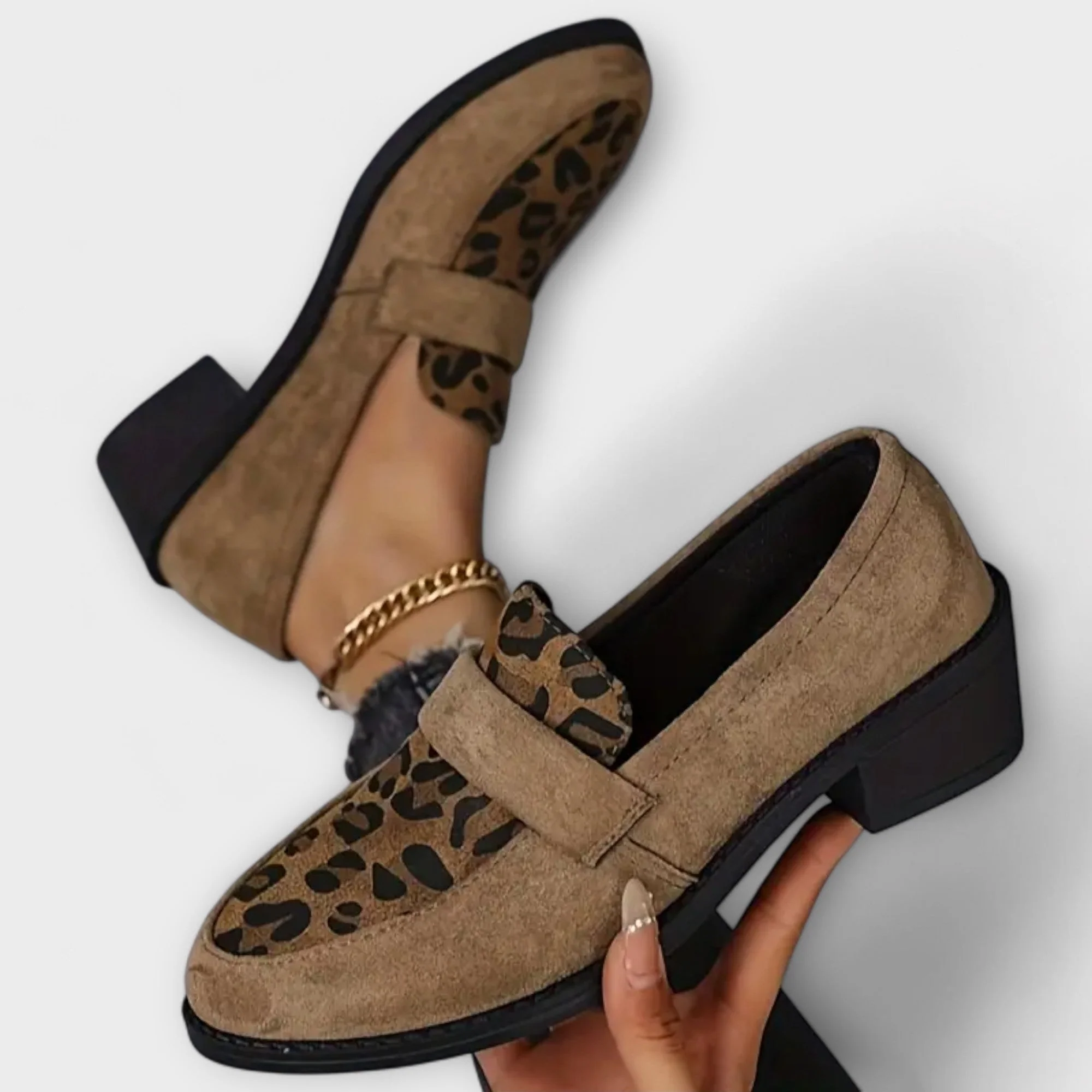 Modern Leopard Look Orthopedic Loafers - Image 8