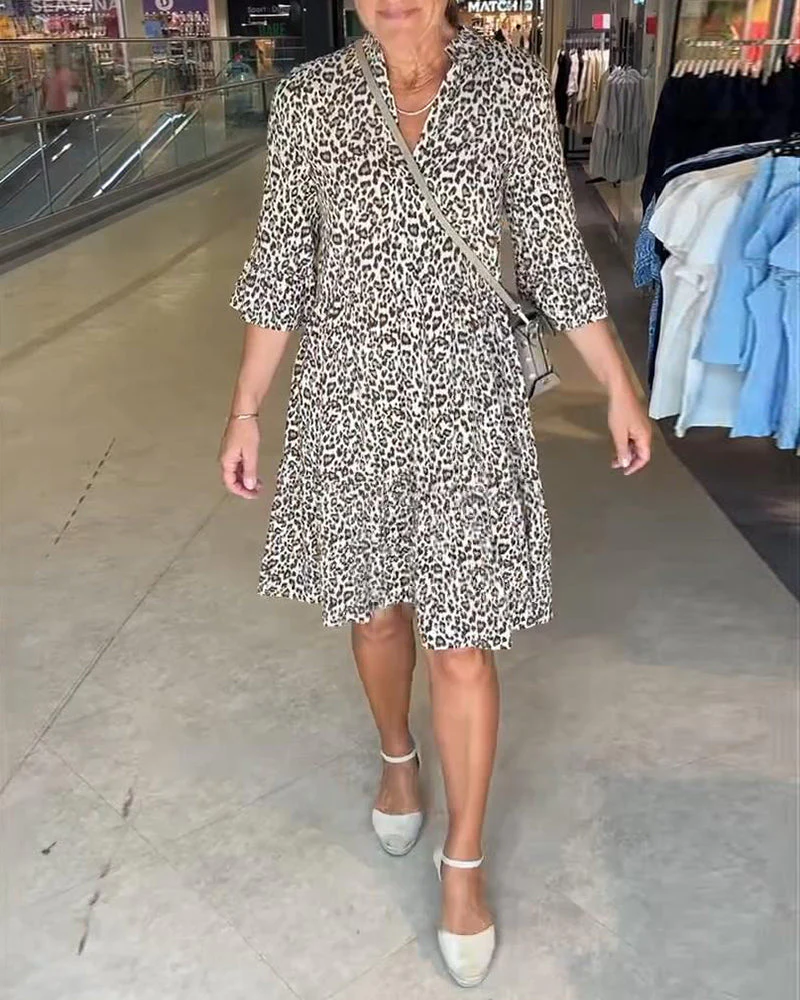 Modern Loud Print Casual Dress - Image 2