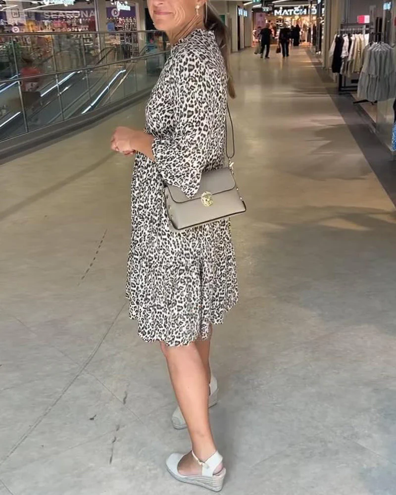 Modern Loud Print Casual Dress - Image 6
