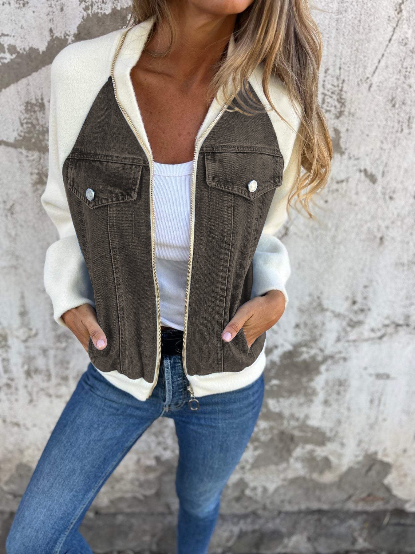 Modern Zip-Up Bomber Jacket - Image 8