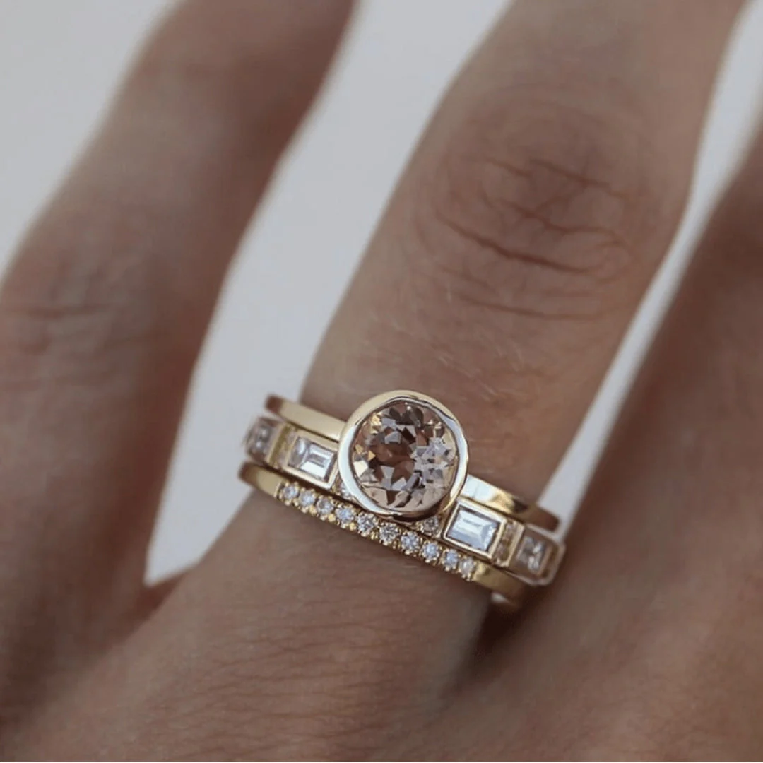 Natural Zircon Vintage Style Ring - Image 2