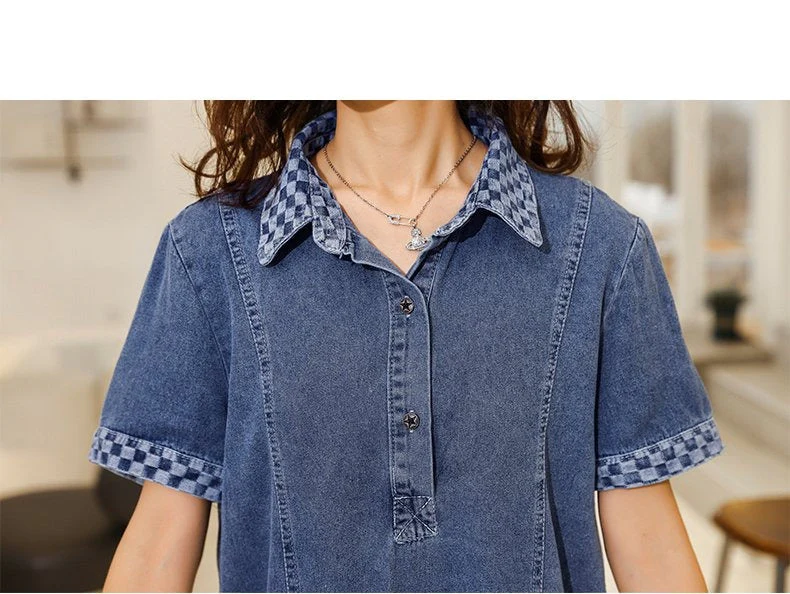 Chic Women's Relaxed Denim Dress - Image 15