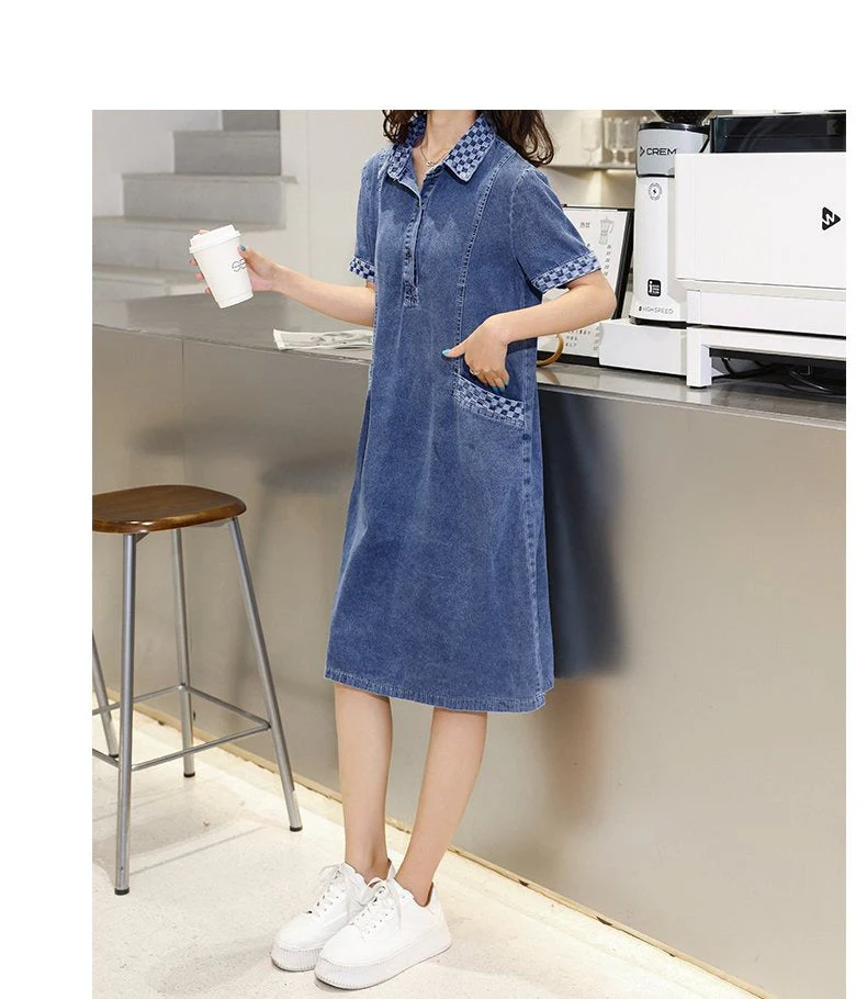 Chic Women's Relaxed Denim Dress - Image 3