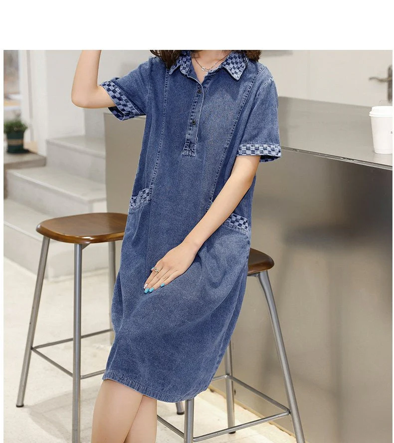 Chic Women's Relaxed Denim Dress - Image 5