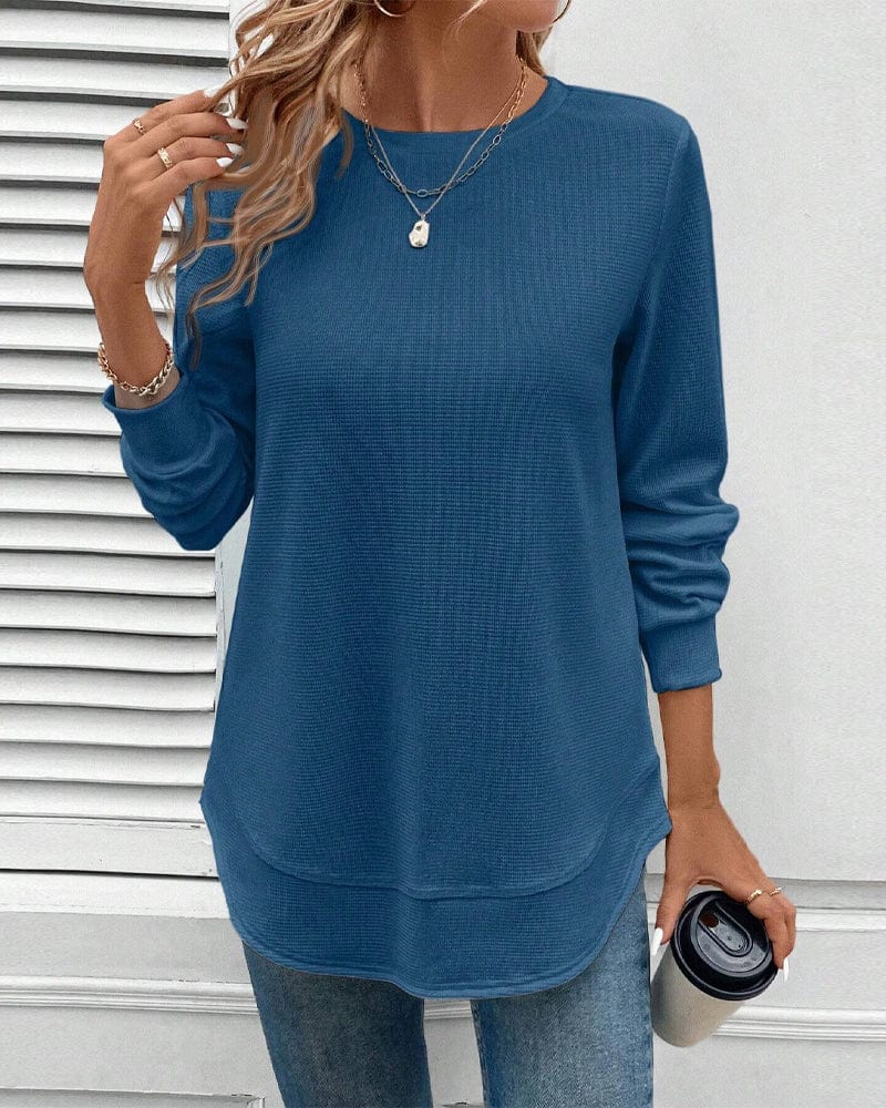 O-Neck Long Sleeve Daily Wear Shirt - Image 9