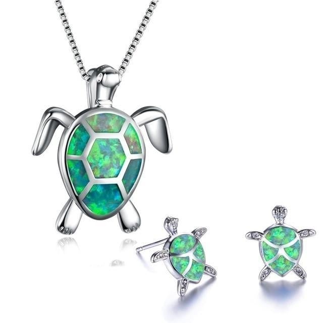 Opal Sea Turtle Jewelry Set - Image 7