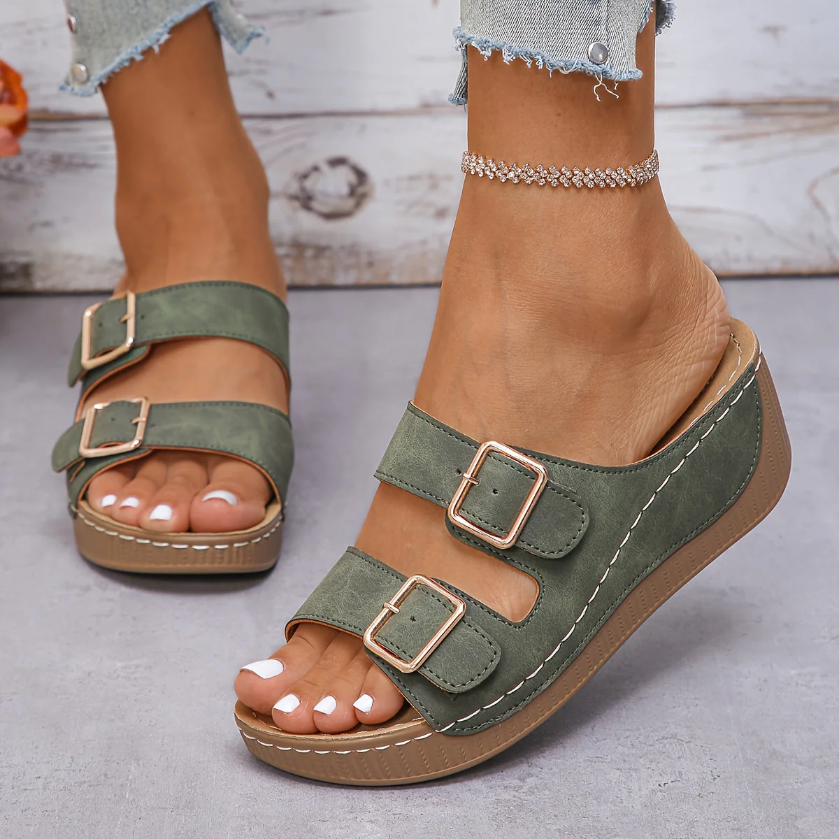 Orthopedic Summer Wedge Sandals - Image 4