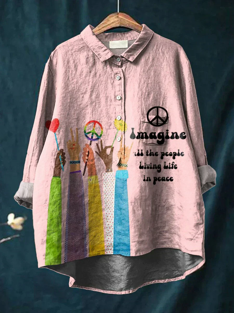 Peace Art Shirt with Hippie Vibe - Image 4