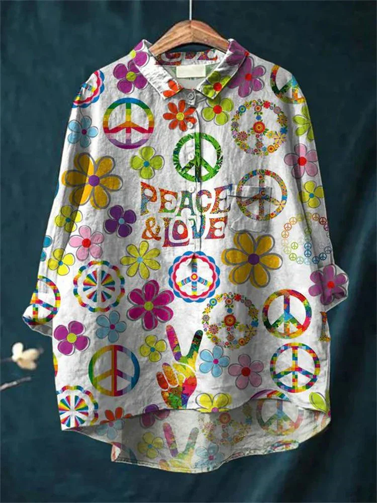 Peace Art Shirt with Hippie Vibe - Image 7