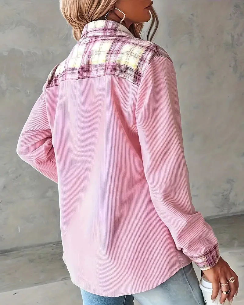 Plaid Patchwork Fashionable Shirt - Image 2