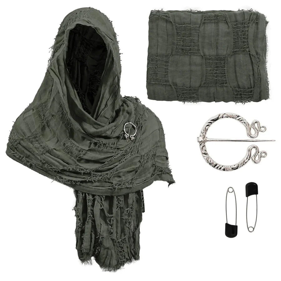 Premium Hooded Shawl Scarf Cowl - Image 10