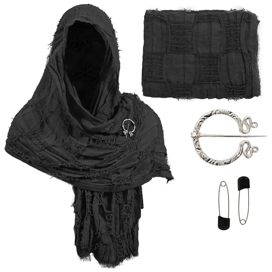 Premium Hooded Shawl Scarf Cowl - Image 12