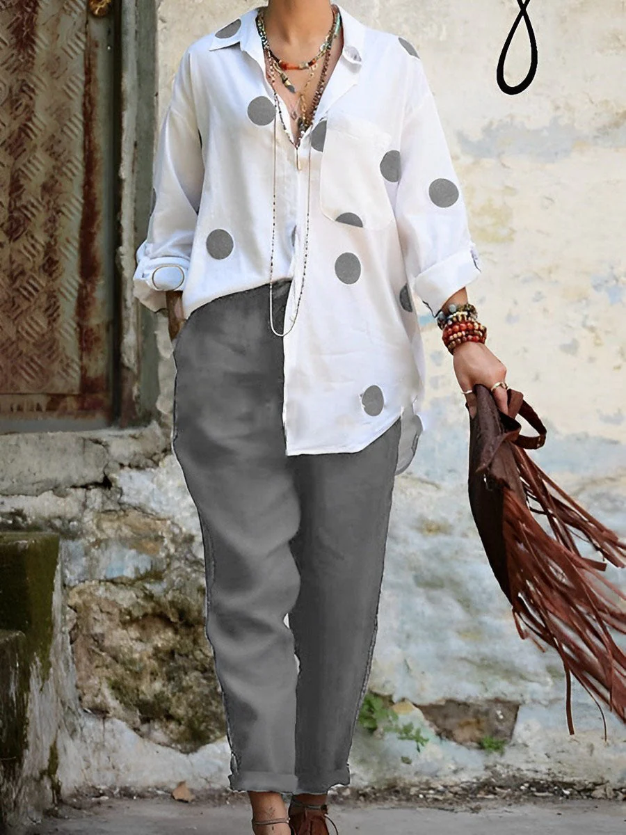Printed Casual Shirt Two-Piece Set - Image 6