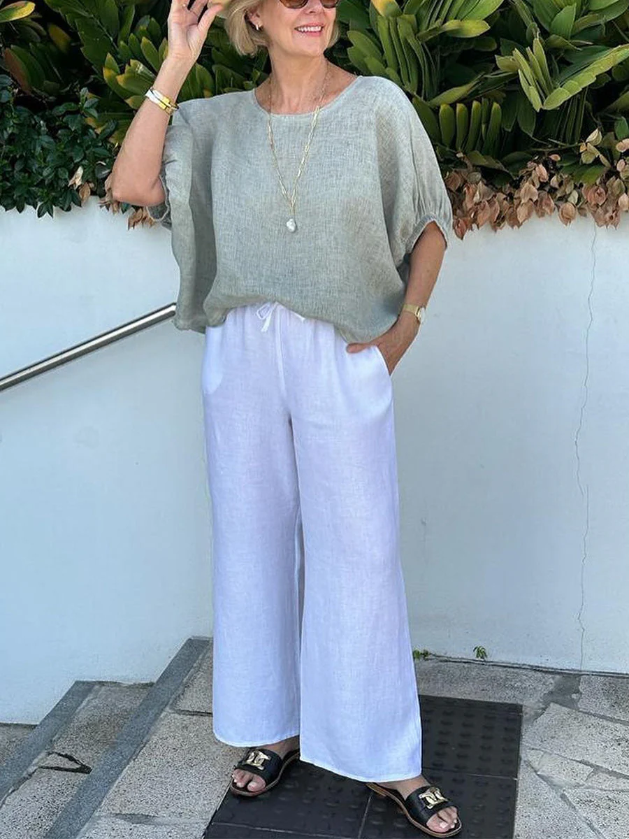 Puff Sleeve Two-piece Set