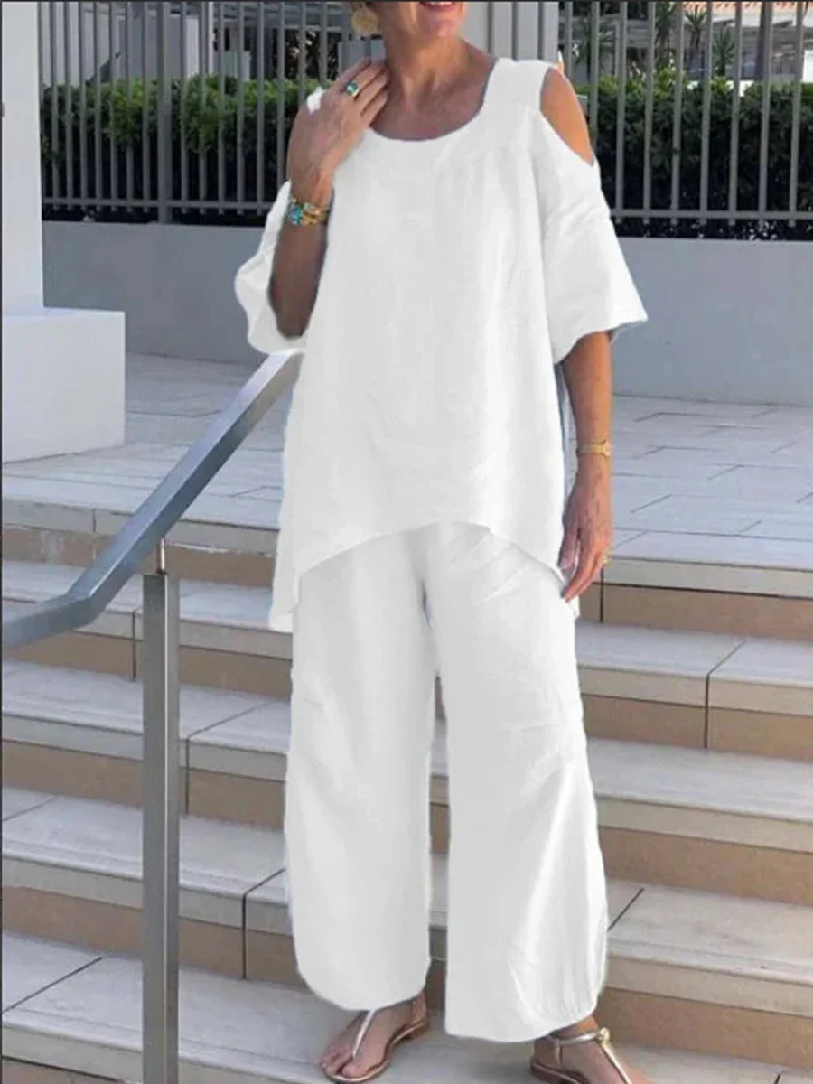 Pullover Short Sleeve Two Piece-Set - Image 2