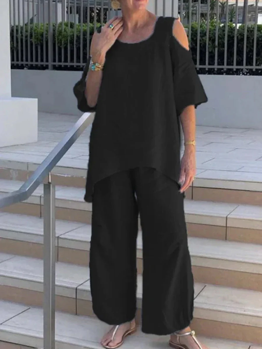 Pullover Short Sleeve Two Piece-Set - Image 6