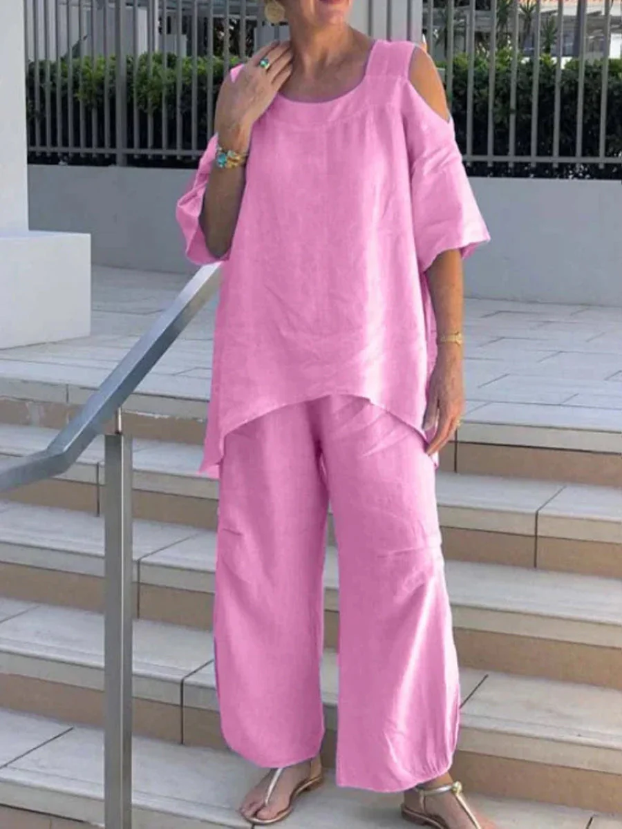 Pullover Short Sleeve Two Piece-Set - Image 8