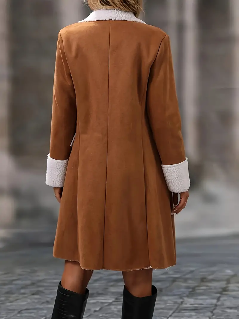 Refined Caly Collar Women's Overcoat - Image 3