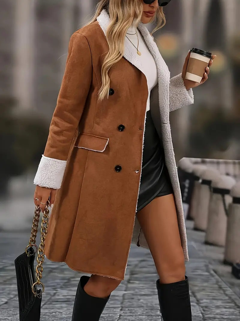 Refined Caly Collar Women's Overcoat - Image 9