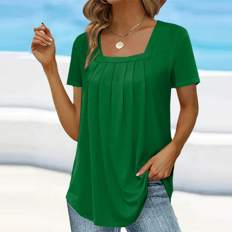 Refined Pleated Blouse with Flowing Fit - Image 10