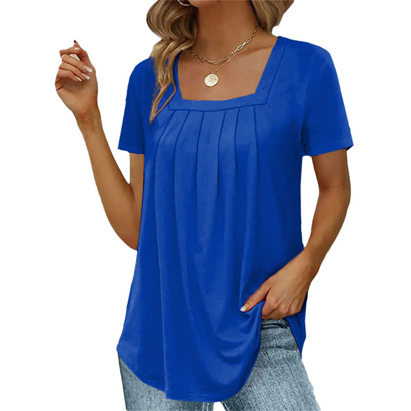 Refined Pleated Blouse with Flowing Fit - Image 16