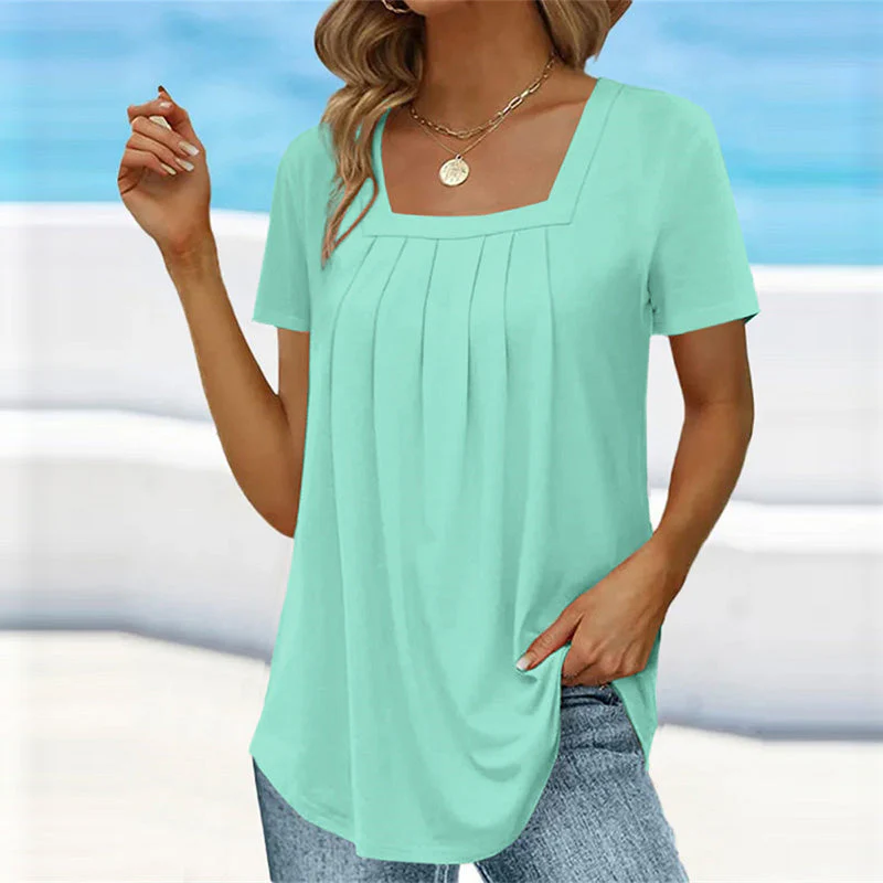 Refined Pleated Blouse with Flowing Fit - Image 6