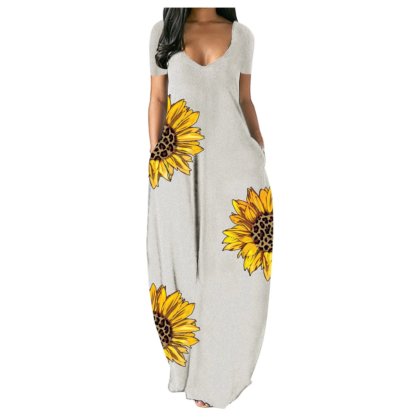 Easy Fit Petal Pattern Dress - Image 3