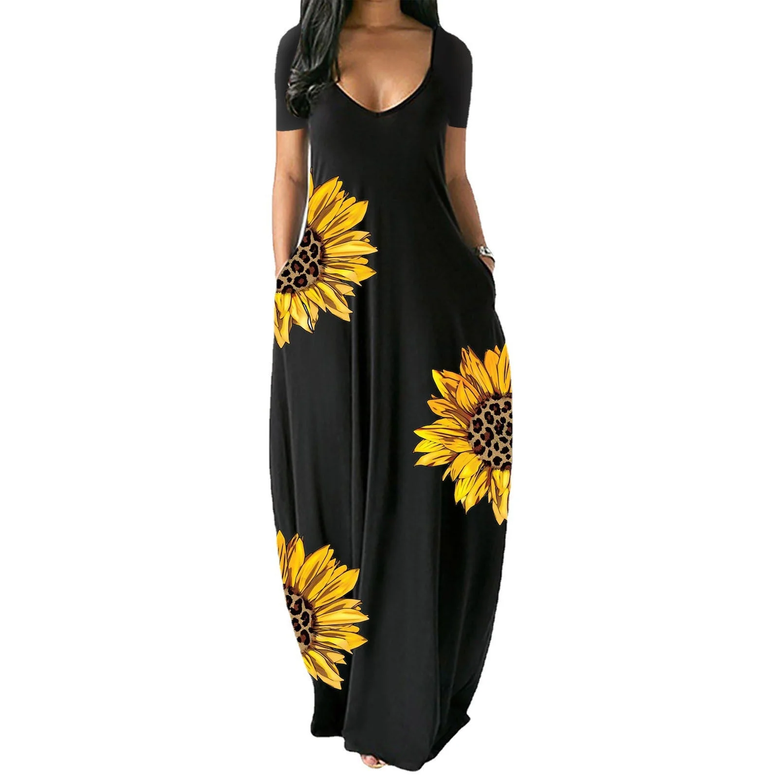 Easy Fit Petal Pattern Dress - Image 4