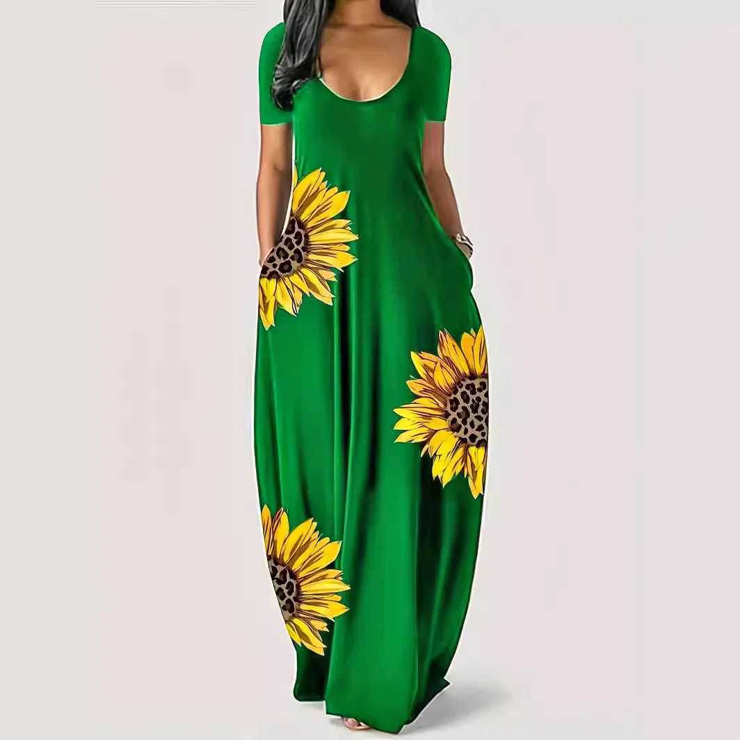 Easy Fit Petal Pattern Dress - Image 7
