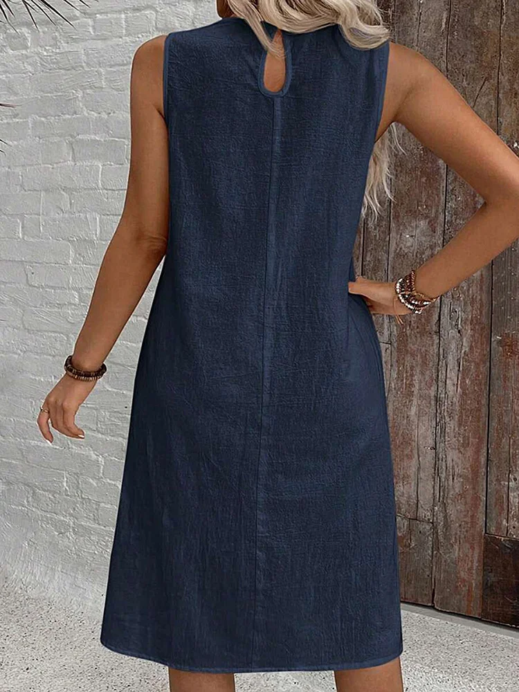 Relaxed Fit Mid-Length Casual Dress - Image 7