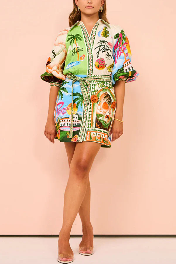 Relaxed Fit Mini Shirt Dress - Image 27