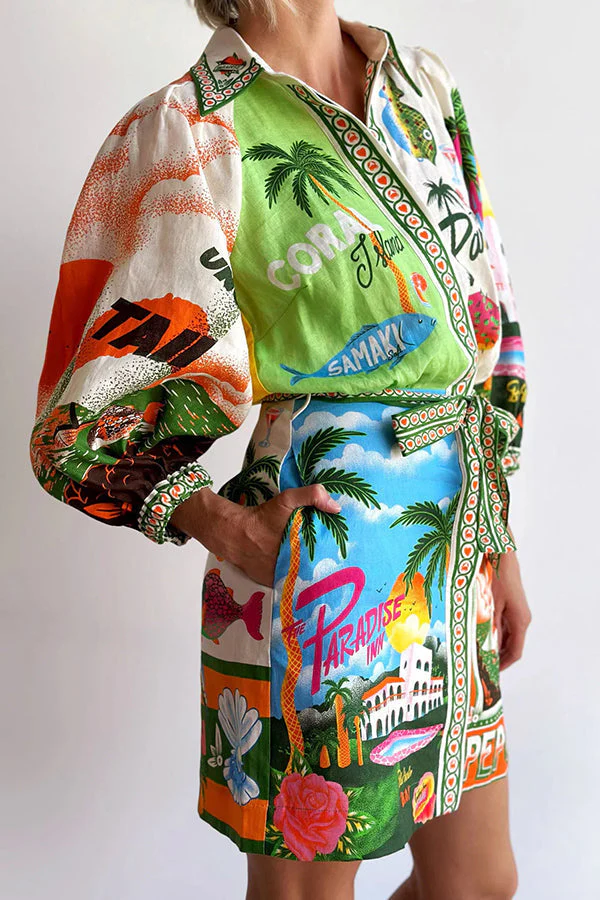 Relaxed Fit Mini Shirt Dress - Image 33
