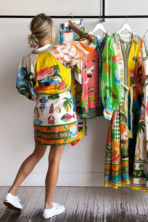 Relaxed Fit Mini Shirt Dress - Image 34