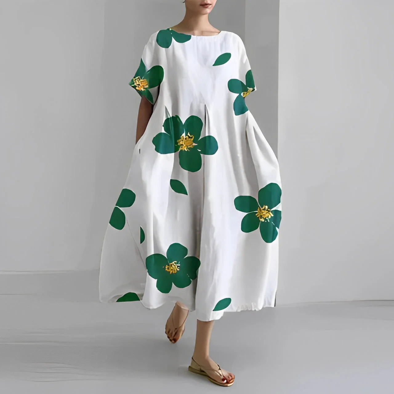 Retro Big Swing Loose Maxi Dress - Image 24