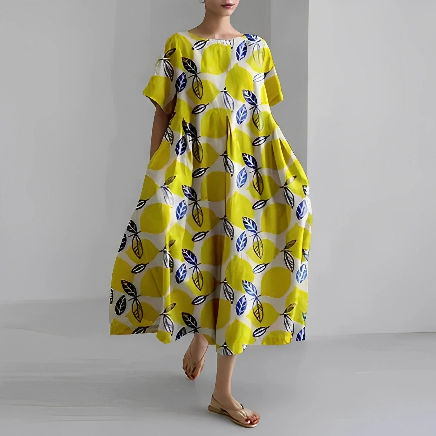 Retro Big Swing Loose Maxi Dress - Image 6