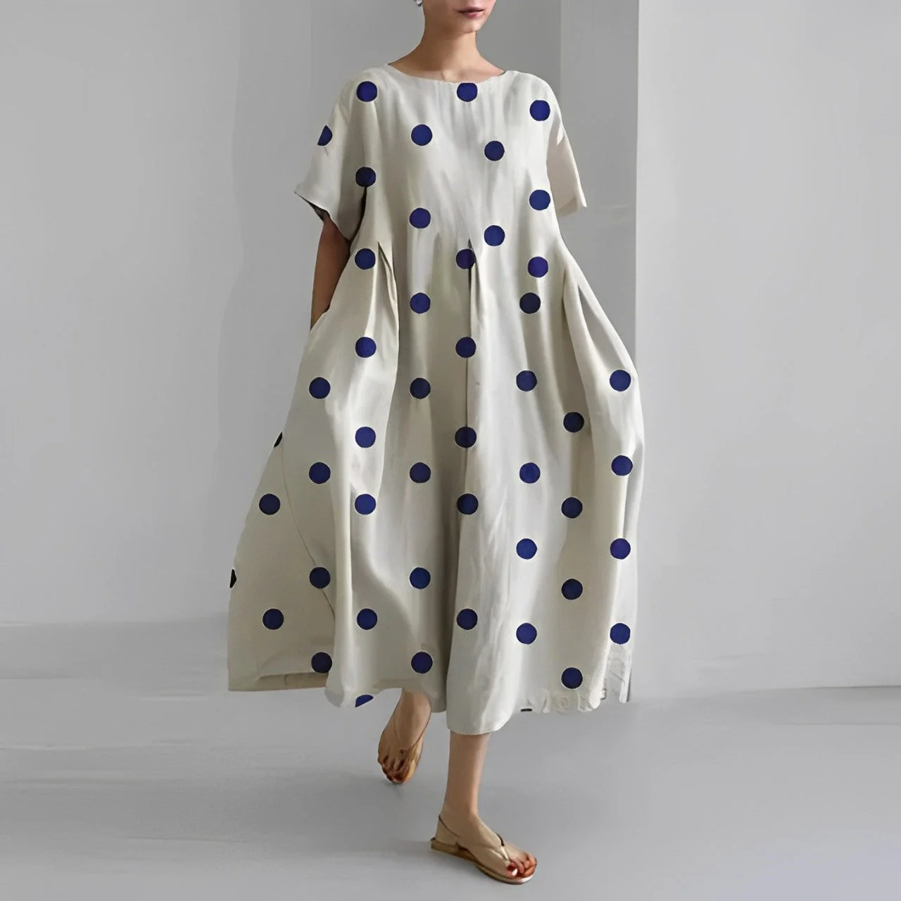 Retro Big Swing Loose Maxi Dress - Image 7