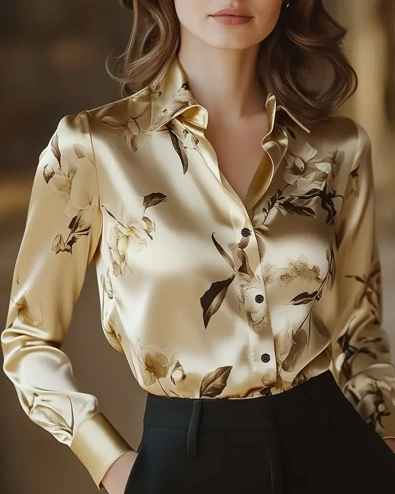 Retro Style Floral Print Shirt - Image 2
